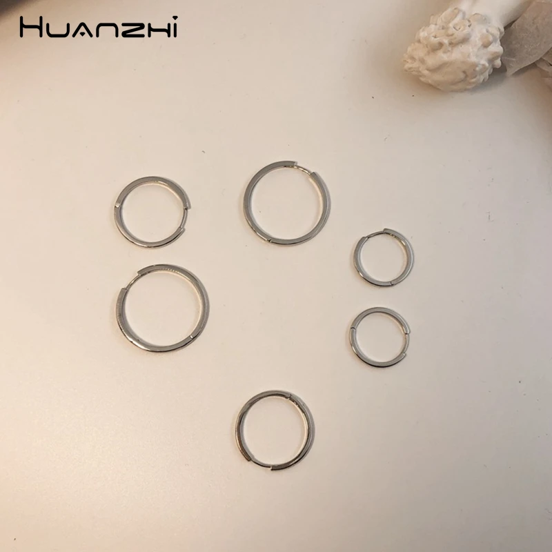 HUANZHI 2019 новый дизайн корейский минимализм ретро золотое покрытие Серебряная игла