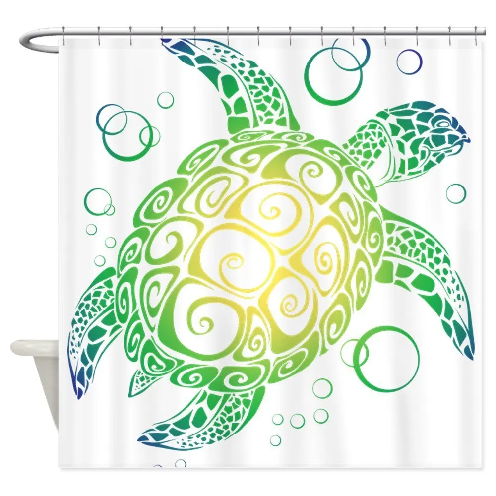 Sea Turtle Decorative Fabric Shower Curtain (69"x70")Shower Curtains