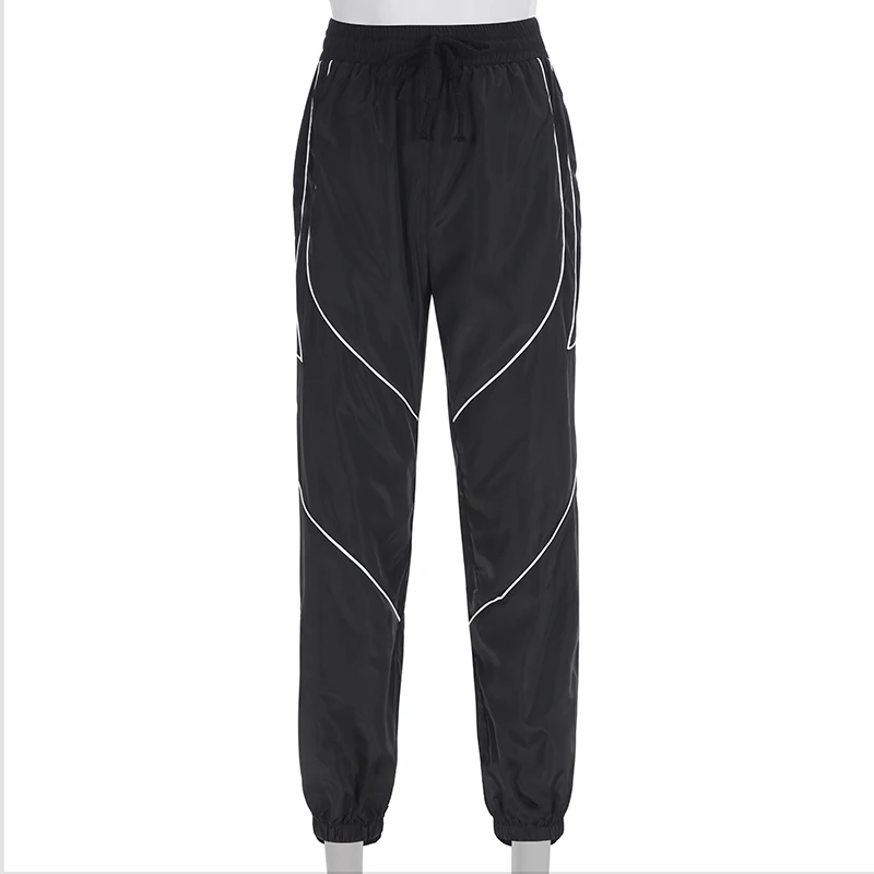 Calça cargo refletiva feminina, calça jogger da