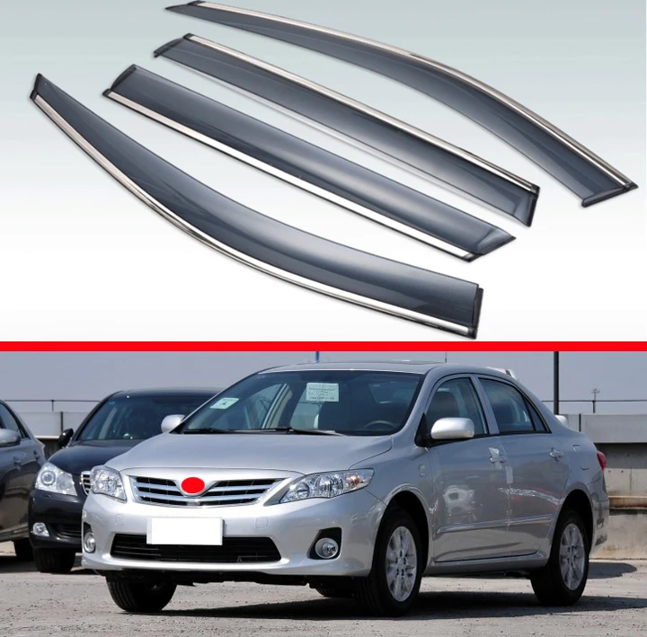 Пластиковый Наружный козырек для Toyota Corolla 2008 2013 тенты вентиляционного отверстия