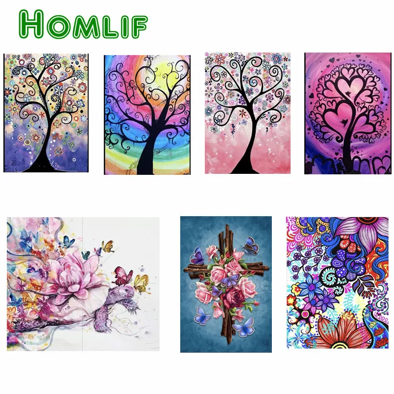 

diamond painting eigen foto Abstract tree flower text past rural regional consideration diamond painting christmas cards region
