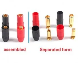 

Amass AS150 7mm Gold-plating Anti Spark Connector/ Anti Arcing for HV High Power Battery (Red & Black)