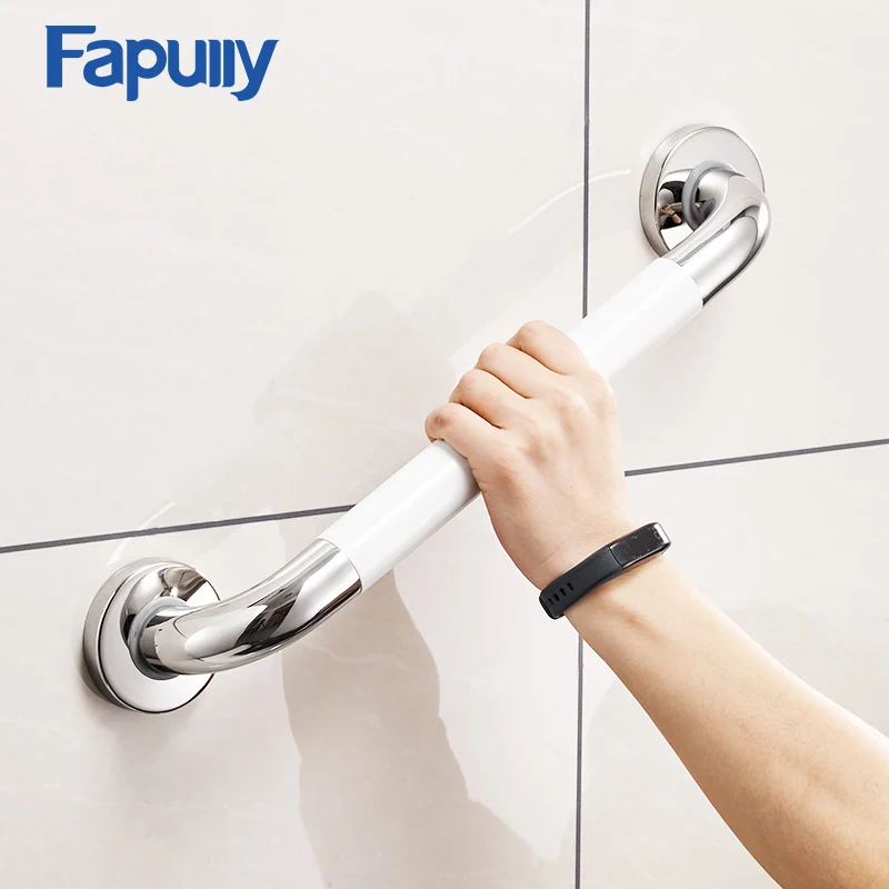 

Fapully Chrome Polished 304 Stainless Steel Bathroom Bathtub Handrail Safety Grab Bar Bathroom and Toilet Chair for Old People