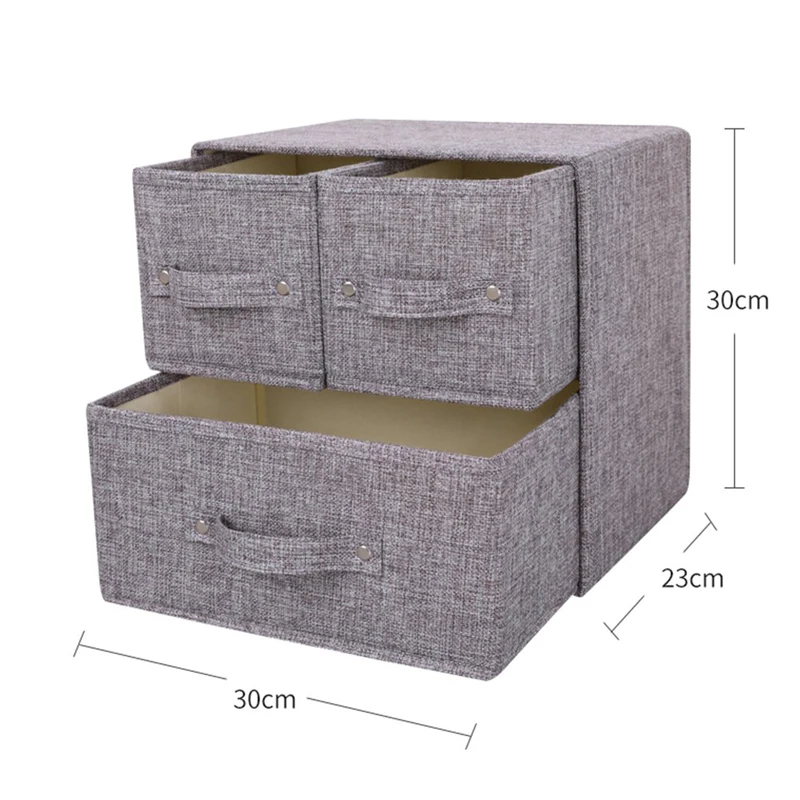  Fabric Storage Tower Drawer Organiser Box Unit Clothes Bras Underwear Socks Neck Ties scarf hold ha