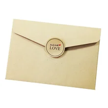 100 шт Красное сердце ручной работы с любовью Скрапбукинг этикетки из крафт-бумаги наклейки для конвертов подарочная упаковка печать этикетка