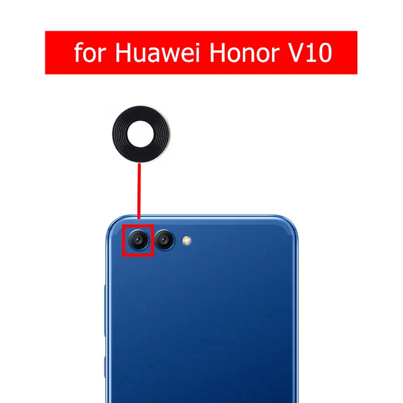 2pcs for Huawei Honor V10 Camera Glass Lens Back Rear Camera Glass Lens Honor View10 with Glue Replacement Repair Spare Parts