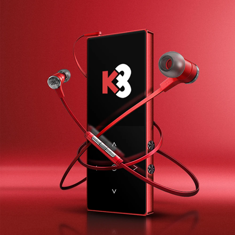 MP3-плеер BENJIE K8 со встроенным динамиком с сенсорной клавишей, Ультратонкий MP3-плеер 8 ГБ, цветной экран 1,8 дюйма, звук без потерь с FM