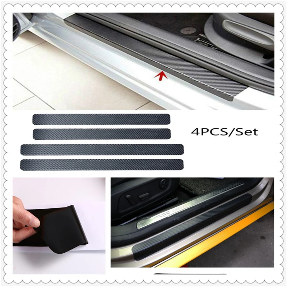 

Car Door Sill Scuff Anti Scratch Carbon Fiber Sticker for Jeep Liberty Trailhawk Commander Hurricane Gladiator