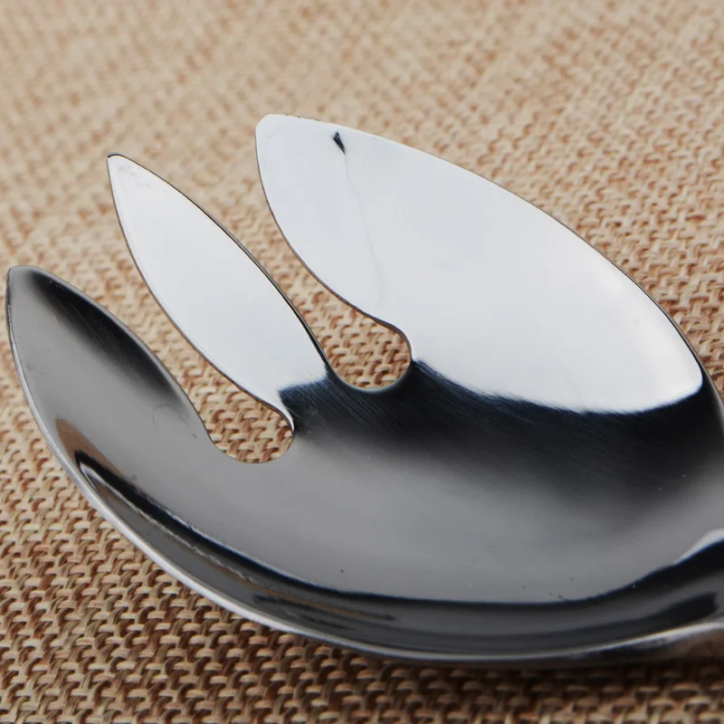 KMYCStainless steel Western Silver Spork салатная ложка круглая вилка для фруктов столовые приборы кухонная посуда аксессуары