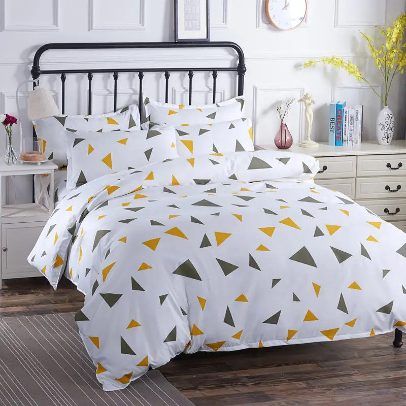 

Soft Comfortable Aloe Cotton Bedding Set 3/4pcs High Quality Duvet Cover Flat Sheet Bed Linings With Pillowcase Home Textile