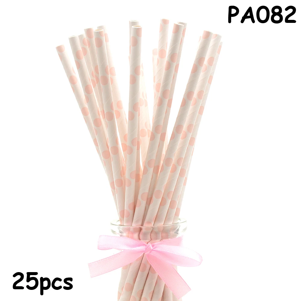 25pcs Drinking Paper Straws Gold Heart Star Stripe Paper Straws For Birthday Baby Shower Decoration Gift Party Event Supplies - Цвет: PA082