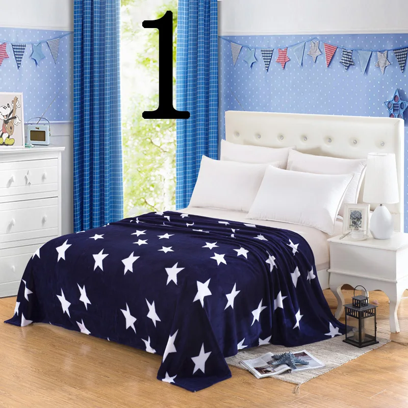 

3 sizes High Density Super Soft Flannel Blanket To on For The Sofa Bed Textile Cute Plush Wool Fluffy Boys Blanket