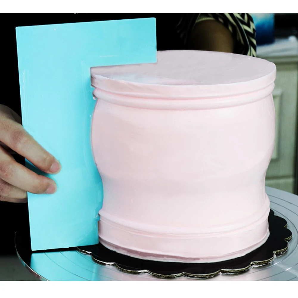 Моделирование Гладкой Полировщик торт отвала скрепера лопатки для теста глазировка печенья гребень DIY Формочки для выпечки формы для выпечки