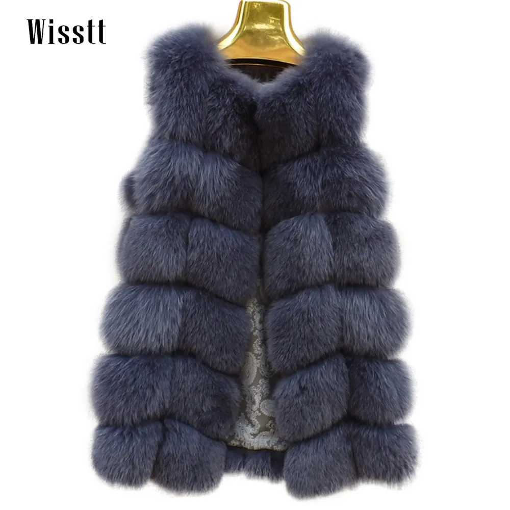 

Autumn Winter Women Real Fox Fur Vest Female Genuine Fox Fur Coat Leather Jacket Warm Lady Gilet Natural Fox Fur Waistcoat