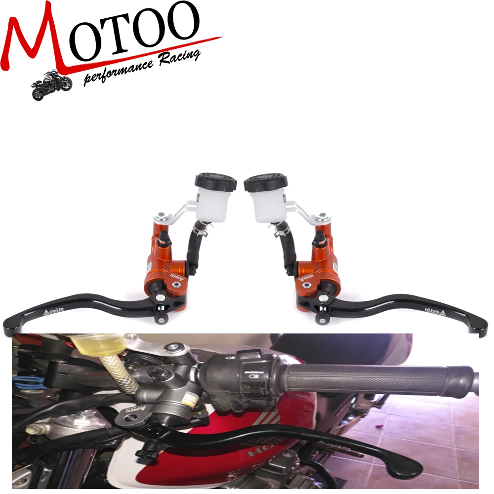 

Motoo - Motorcycle 19X18 Brake Adelin Master Cylinder Hydraulic with 16x18 Clutch master cylinder FOR HONDA FZ6 GSXR600 Z750