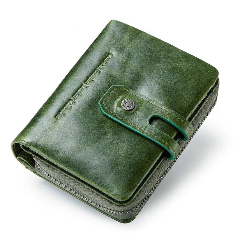 

New casual buckle women's wallet leather short multi-function female wallet