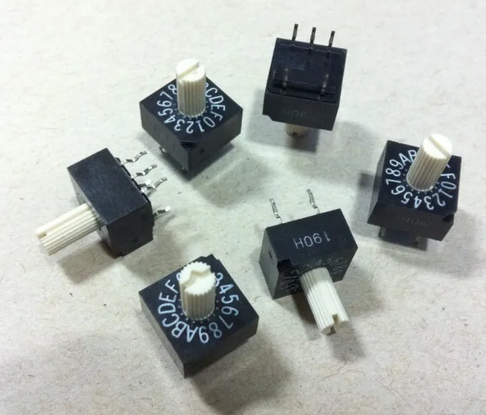 

5PCS/LOT MCC rotary dial switch, 16 bit 0-F rotary encoding switch, SRJ-16H, positive code 3:2
