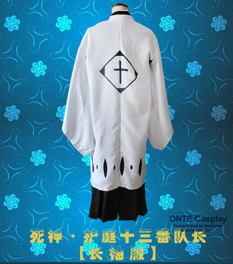 Cosplay&Ware [7]Anime Bleach Cosplay Costumes Capes 1st To 11th 12th 13th Division Captains Cloaks With Sleeve Coat Halloween -Cosplay&Ware anime Shop
