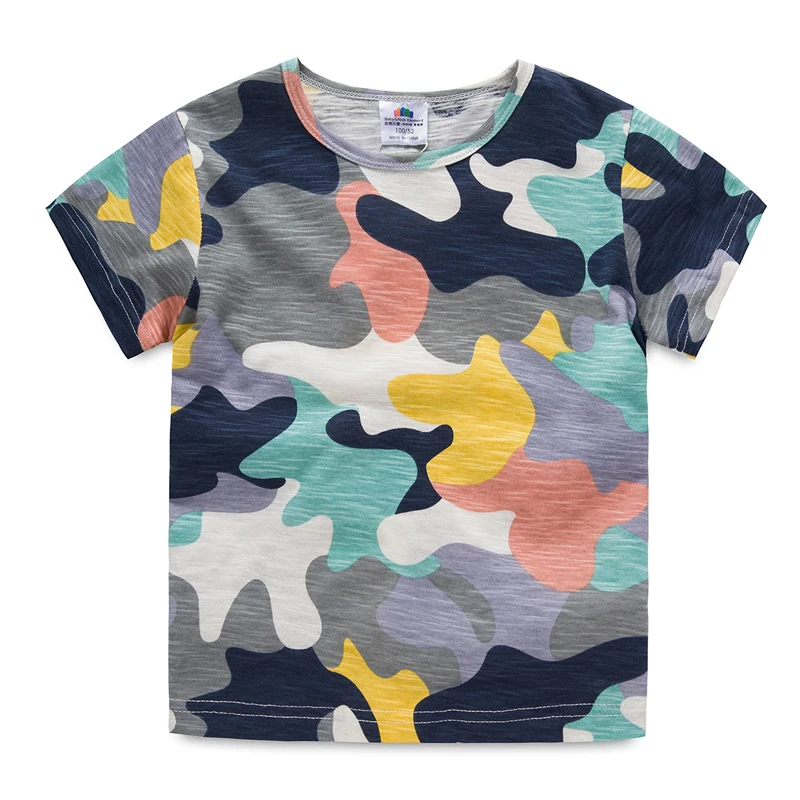 

2018 Summer Baby Boys T Shirt Camouflage Print Cotton Tops Tees T Shirt For Boys Kids Children Army Outwear Clothes Tops 5395
