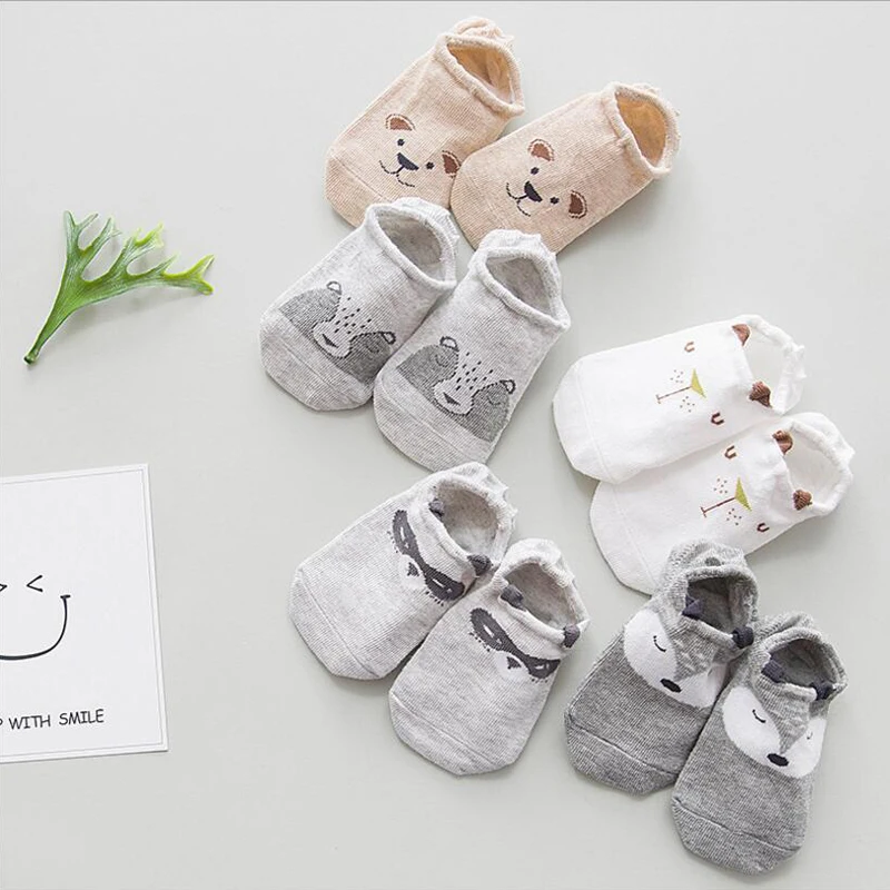 5 парт/Лот носки принцессы для девочек милый кролик/медведь/лиса дизайнерские