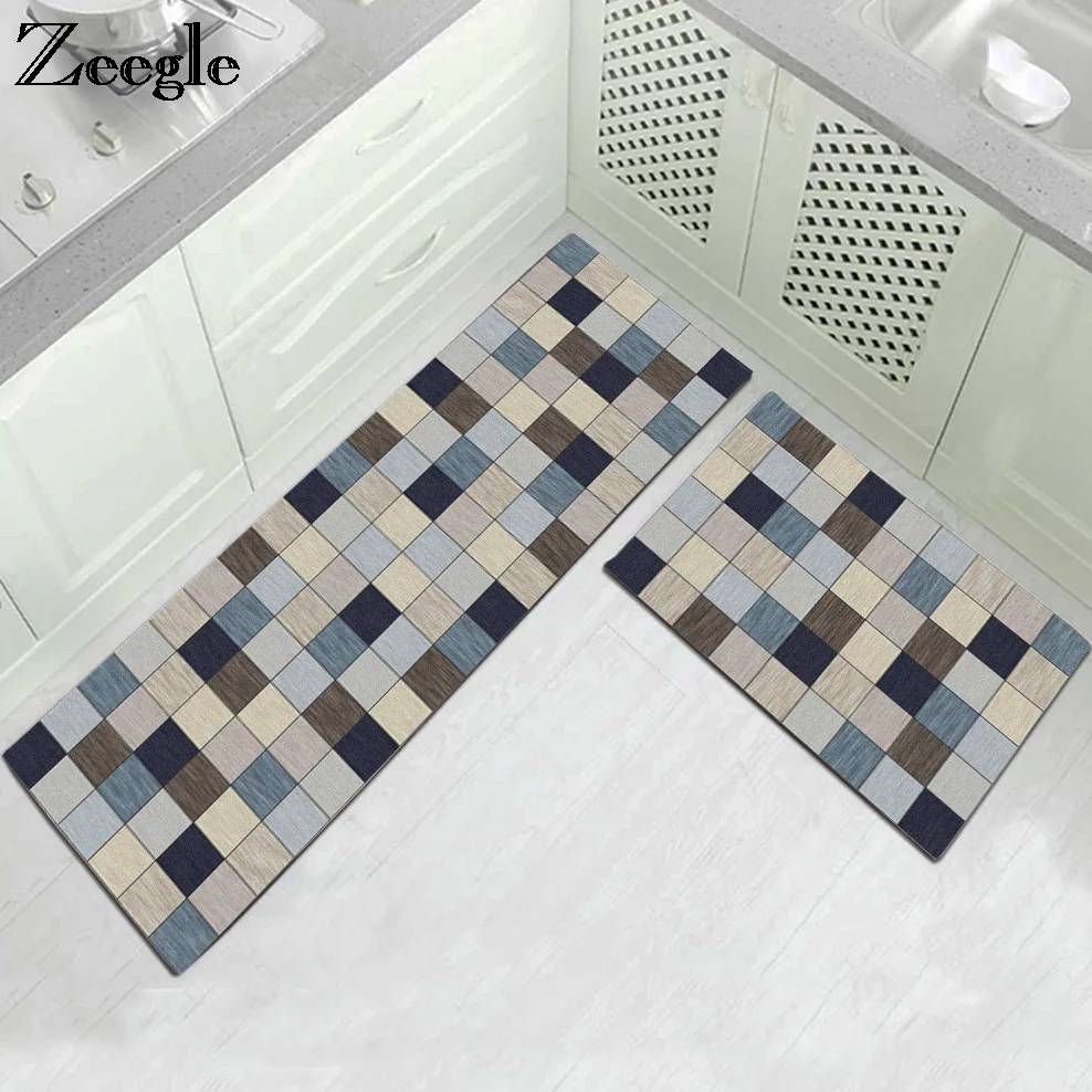  Zeegle Anti-slip Table Chair Floor Mats Kitchen Carpet Living Room Area Rugs Absorbent Bathroom Mat