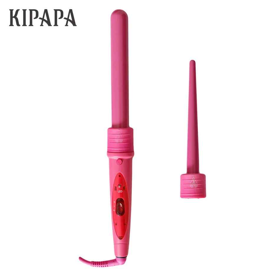 

KIPAPA 2 IN 1 Rotating Electric Hair Salon Curler Tool Ceramic Curling Iron Wand Hot Curler Deep Wave Heat Travel Styling Tool