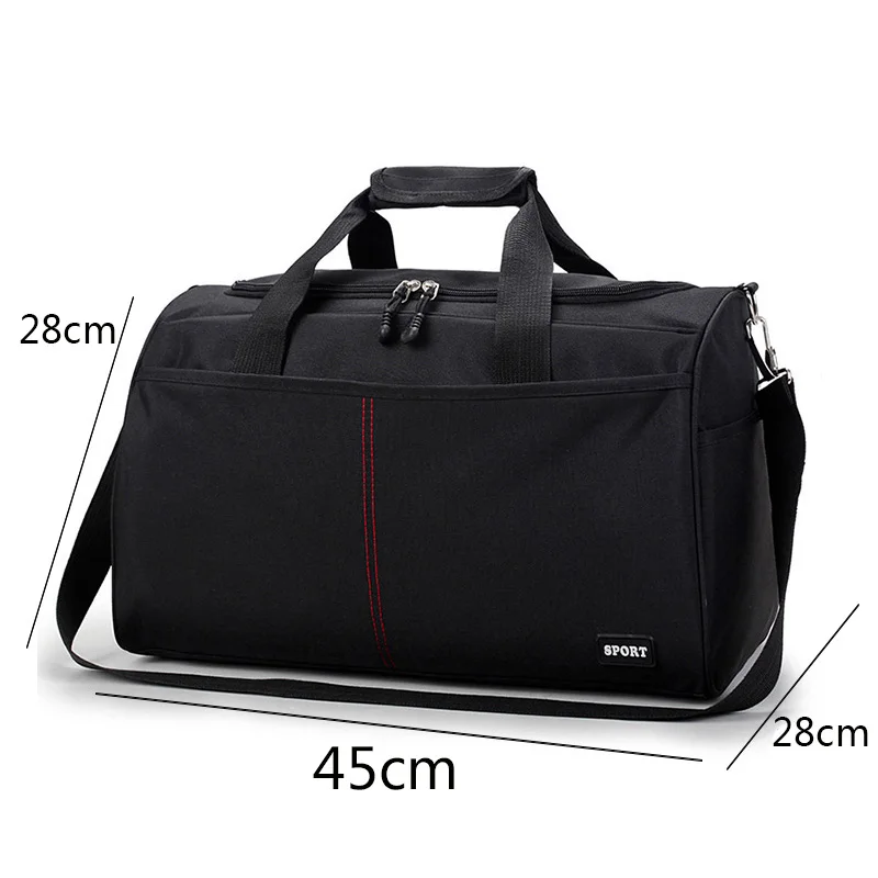 Мужская дорожная сумка, качественные дорожные сумки, органайзер, мужская сумка для выходных, мужские багажные сумки для путешествий, складные спортивные сумки - Цвет: Large black