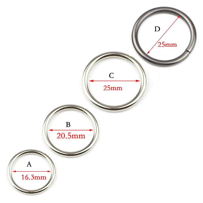 10 шт. 5/" 3/4" " не сварное металлическое кольцо с никелевым и черным никелированным покрытием для рюкзака, ошейник, ремни, кольца, аксессуары для сумок