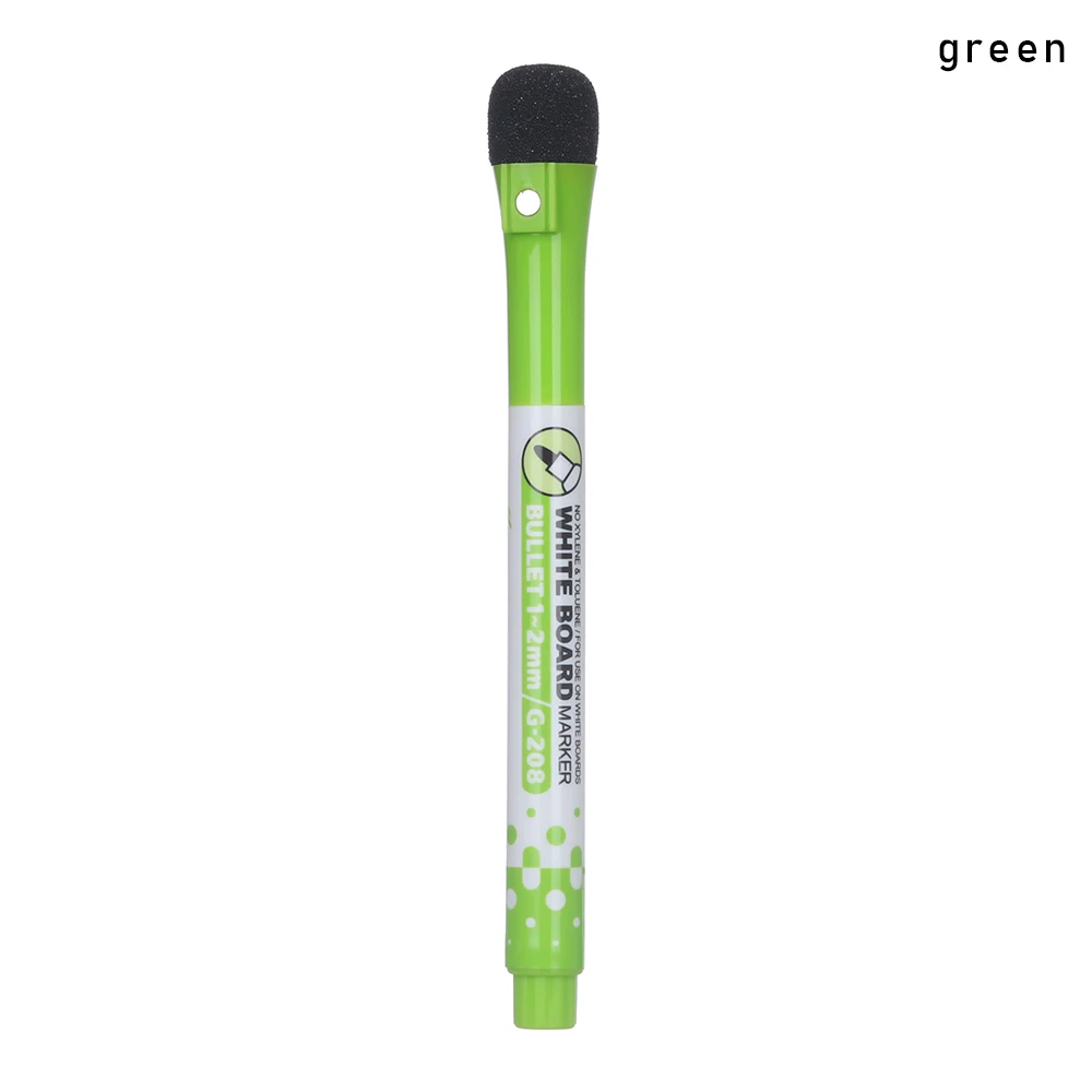 13,5 см со стирающимися чернилами сухой маркеры для белой доски ручка для доски на магните магнит ластик офисные школьные принадлежности, блокноты 8 видов цветов - Цвет: Зеленый