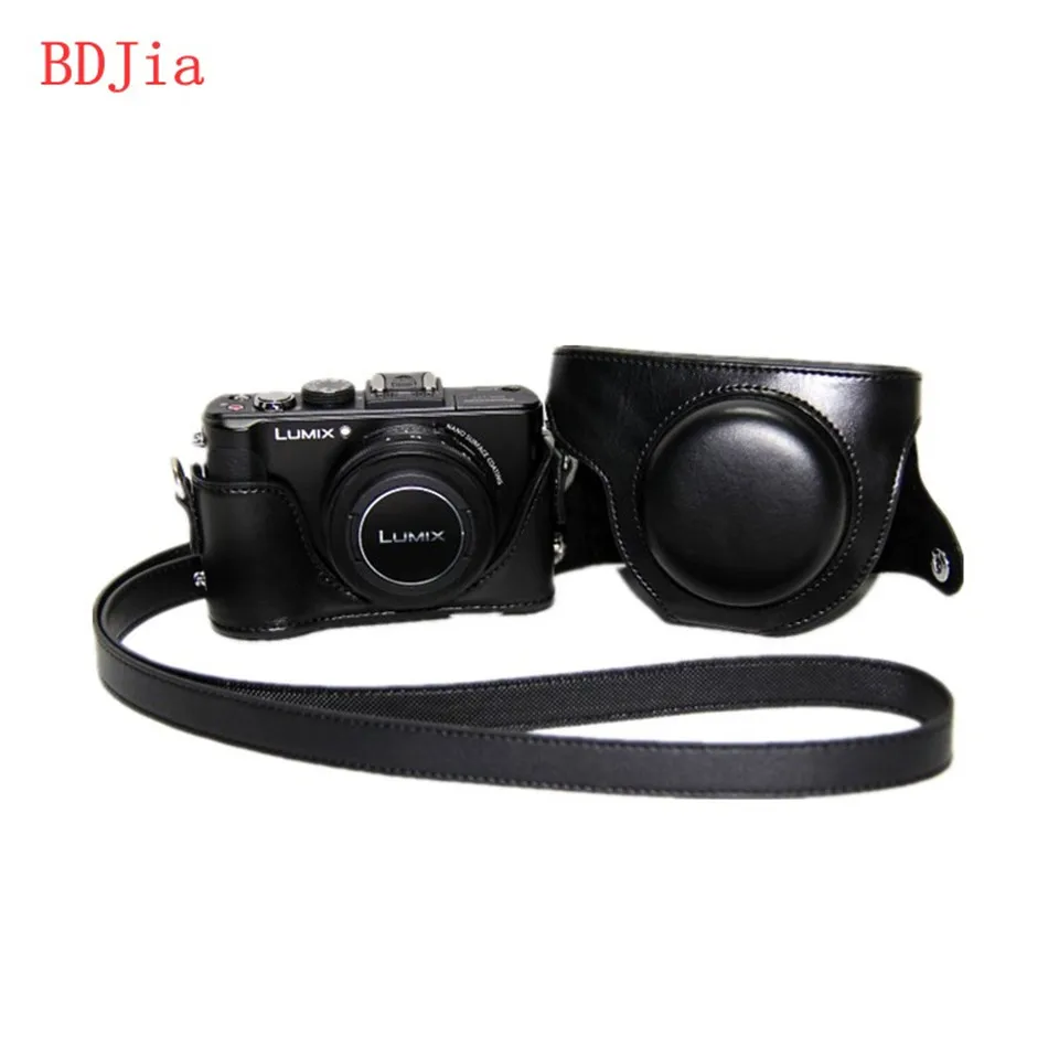 Кожаный чехол для камеры сумка Panasonic Lumix DMC LX7 LX5 LX3 с плечевым ремнем в 3 вида цветов