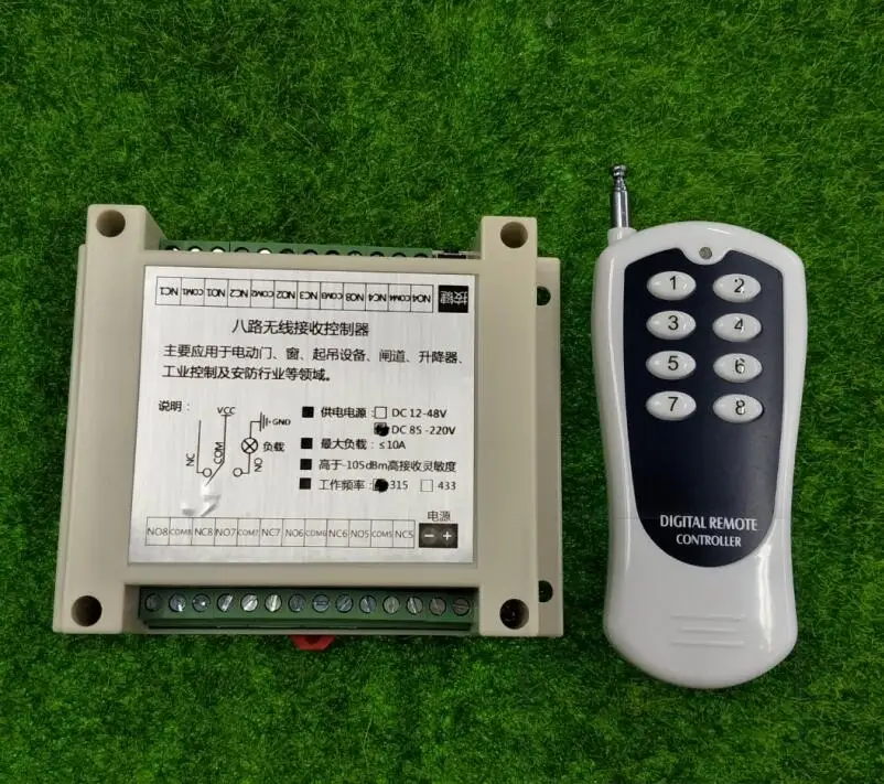 

315mhz/433mhz Universal AC 85V 110V 220V 8 channel RF Wireless Remote Control switch Receiver Transmitter 100m