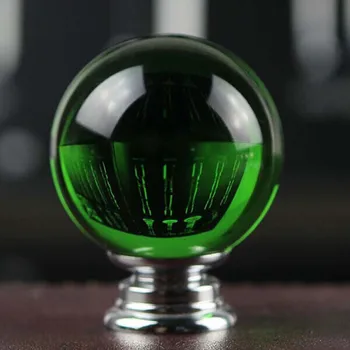 

40mm Luxury Green Crystal Wine Cabinet handles Drawer knobs Silver chrome Dresser Drawer Wardrobe Furniture knobs handles pulls