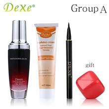 Buy 3 Get 1 Gift Dexe Makeup Set Perfume Hair Oil/Argan Oil/Liquid Eyeliner/Hair Removal Cream/Lip Balm/Hair Color Stick