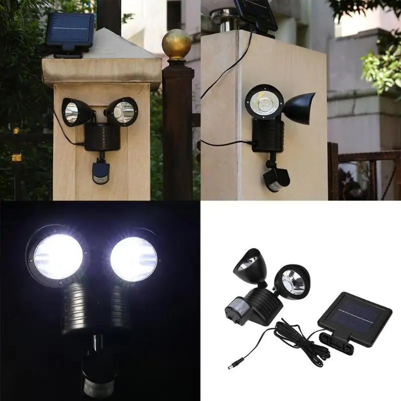 Solar 22LEDs PIR Motion Sensor Yard Wall Light Outdoor Garden Security Lamp
