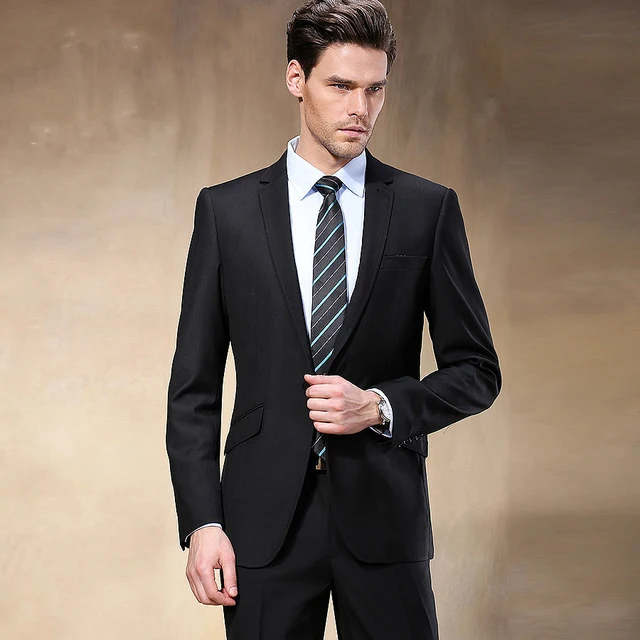 2015 Western style Black Color Men Business Suits Brand Boss Suit For ...