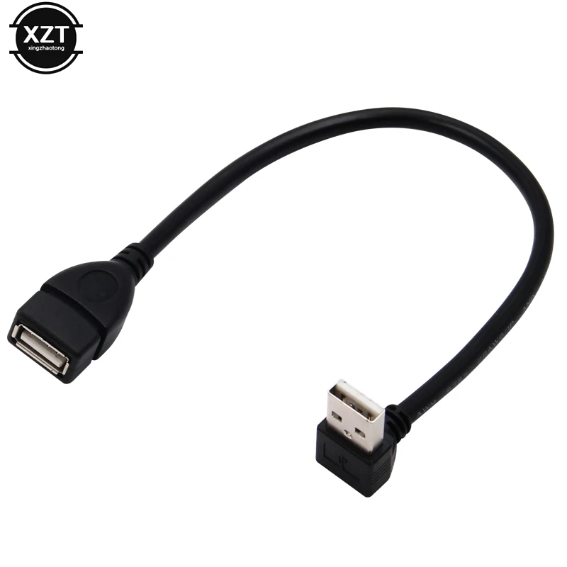 1 шт. высококачественный кабель USB 2 0 штекер гнездо вниз черный 90 Угловой