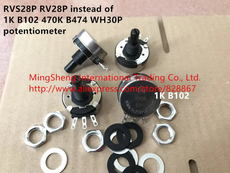 Оригинальный новый 100% потенциометр RVS28P RV28P вместо 1K B102 10K B103 470K B474 WH30P