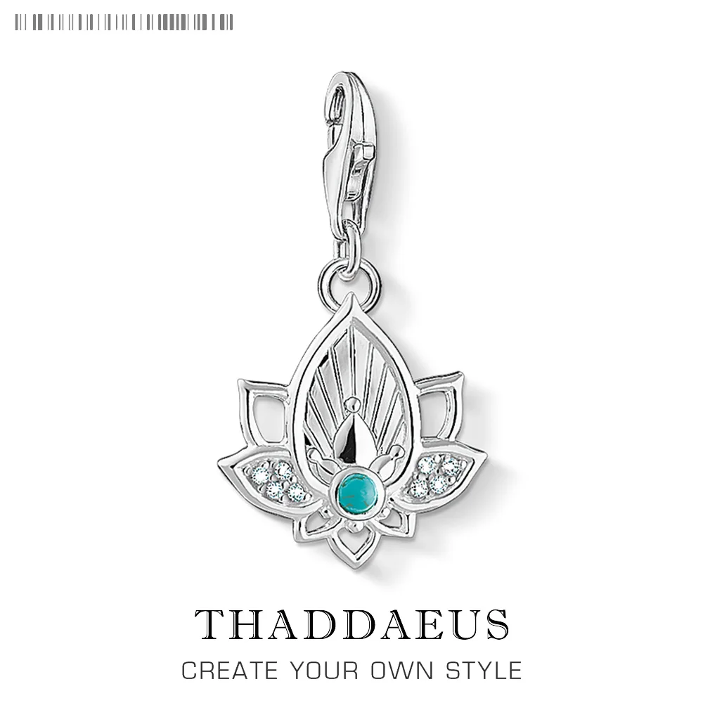 

Trendy Buddhism Lotus Pendant Charm For Women Minimalist 925 Sterling Silver Gift Fit Bracelet Choker Necklaces Beginnings Gift