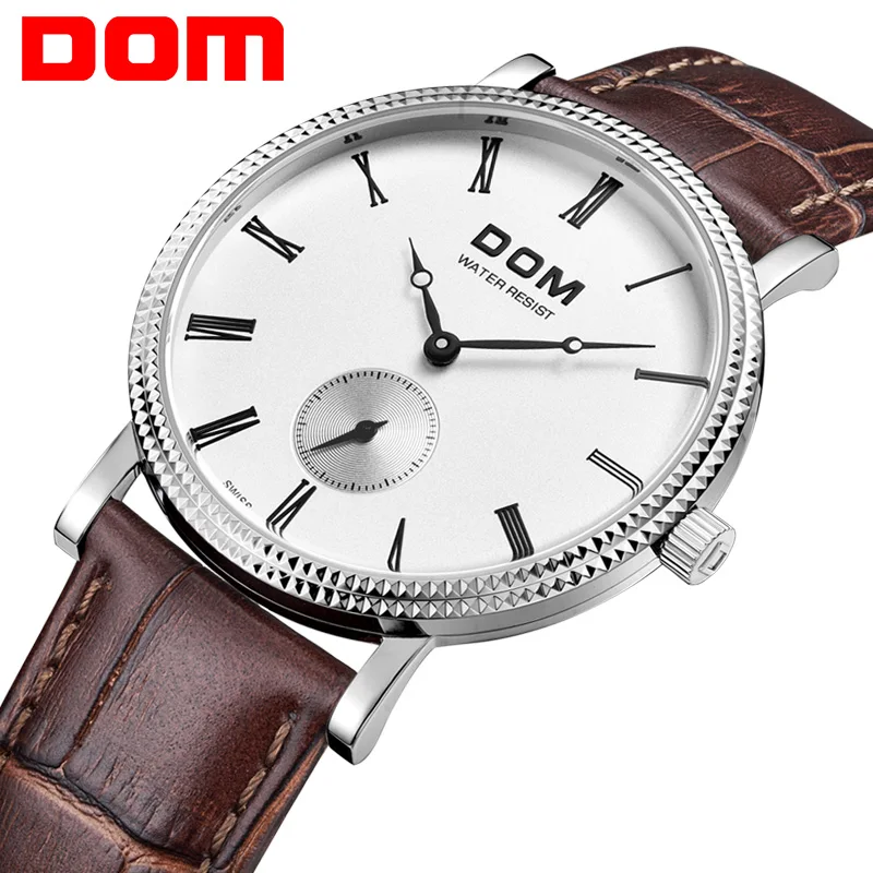 

Men Leather Watch Luxury Brand Waterproof Quartz Watch Business Leather Business Clock male Watch reloj hombre marca de lujo