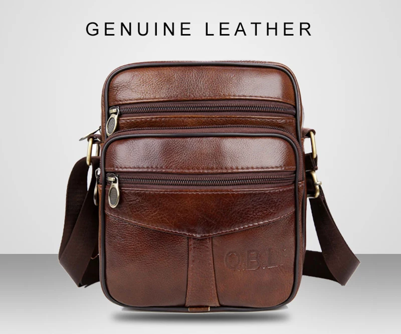 QiBoLu сумки-почтальонки из натуральной кожи, мужская деловая сумка через плечо для путешествий, Sacoche Homme Bolsa Masculina MBA19