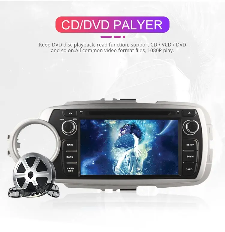 Top Besina Android 9.0 Car Multimedia Player For Toyota Yaris 2012 2013 2014 2015 2016 2017 DVD VD GPS Navigation Stereo Radio Audio 4