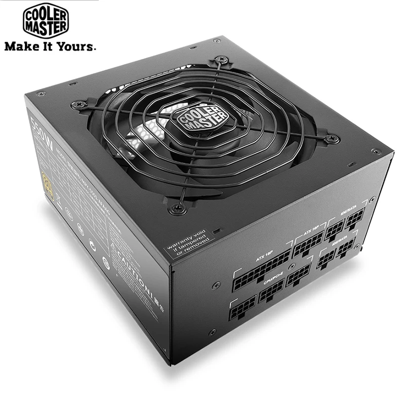 برودة ماستر كامل وحدة وحدة إمداد الطاقة للكمبيوتر تصنيف 550 W 550 واط 12 سنتيمتر هادئة مروحة 12 V ATX PC PSU الذهب 80 زائد ل عبة مكتب