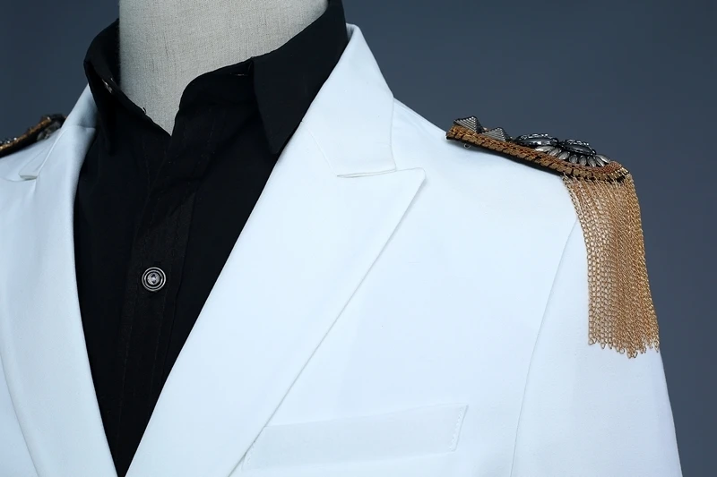 PYJTRL Brand New White Navy Blue Mens Captain Suits Latest Coat Pant Designs 2018 Men Groom Wedding Suit Blazer Hombre Slim Fit