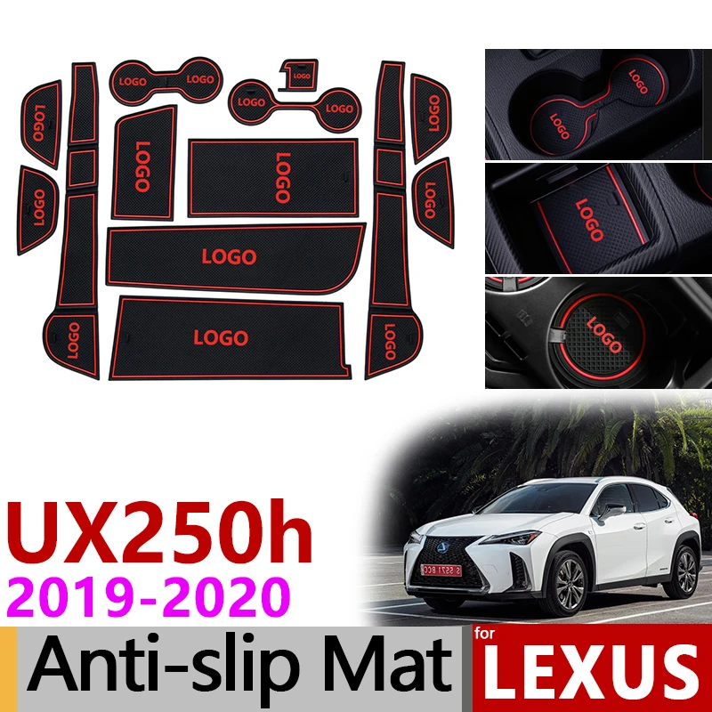 

13pcs Anti-Slip Mat for Phone Gate Slot Mats Cup Pad for Lexus UX UX250h UX200 2019 2020 Car Accessories Stickers 250 250h 200