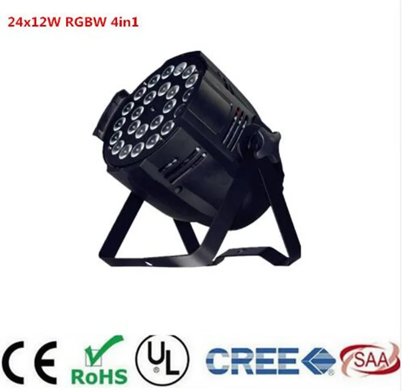 

2pcs LED par 24x12W RGBW 4in1 Quad LED Par Can Par64 led spotlight dj projector wash lighting stage light dmx light