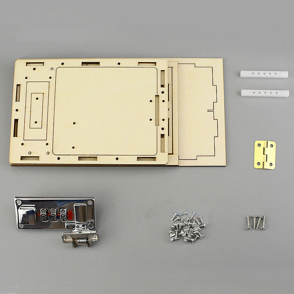 lower price  DIY Handmade Password Box Toys for Children Mechanical Lock Box Handmade Technology School Projects