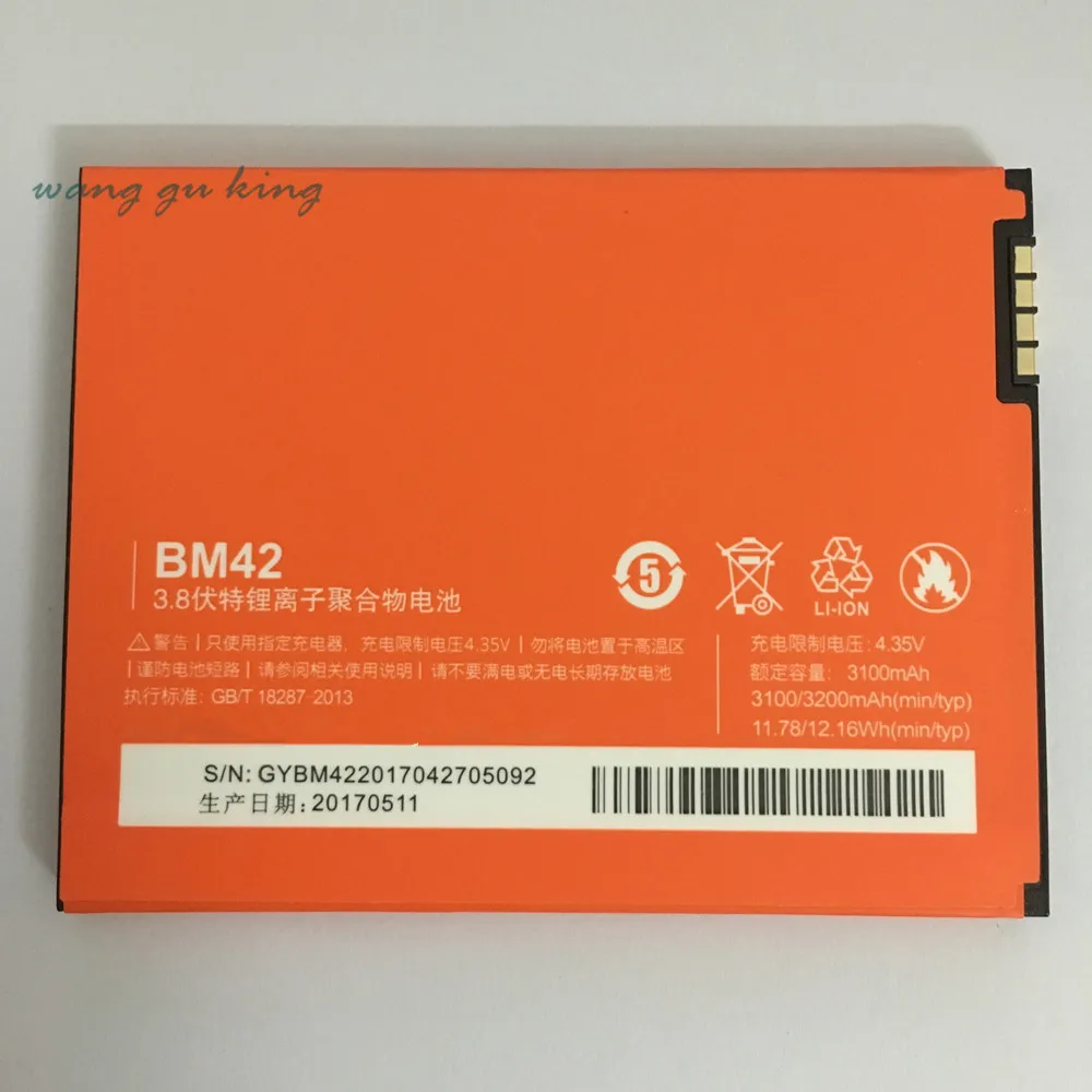 100% Original Backup new BM42 Battery 3100 mAh for Xiaomi Battery In stock With Tracking number