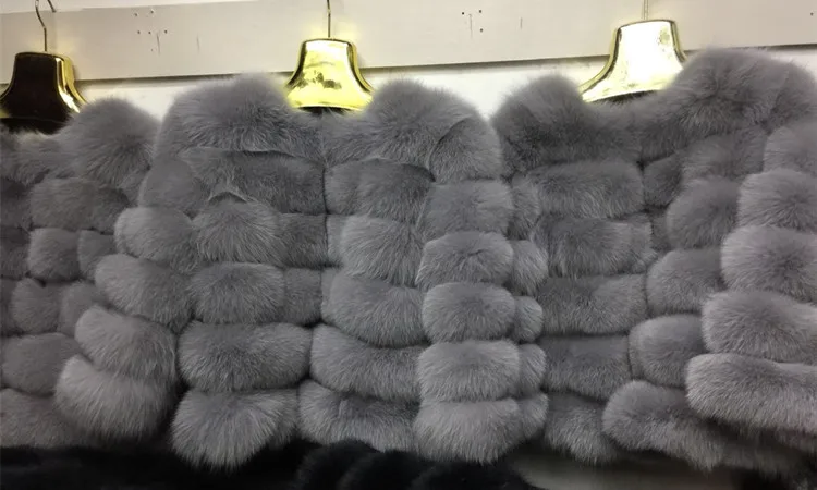Женское теплое пальто из натурального Лисьего меха короткая зимняя меховая куртка верхняя одежда пальто из натурального синего лисьего меха для женщин