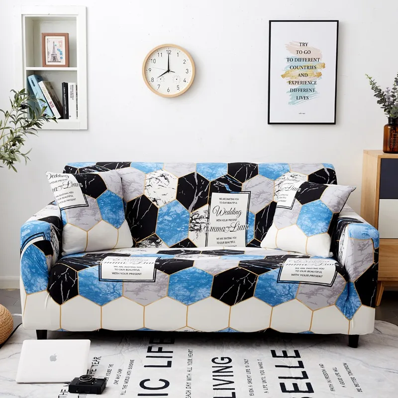 Чехол для дивана, плотный чехол, все включено, нескользящий чехол для дивана, секционный, эластичный, полный, для дивана, полотенце для влюбленных, copridivano, funda, диван - Цвет: Blue