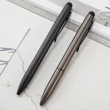 Креативная однотонная деловая Роскошная металлическая шариковая ручка для письма, емкостная ручка для телефона/ipad, канцелярские принадлежности